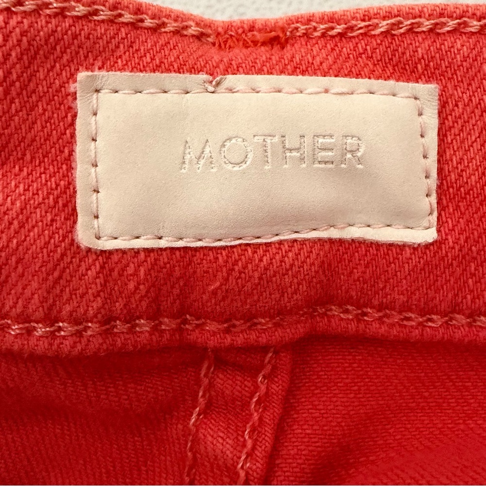 Mother - The Swooner Rascal Ankle Fray in Flame Scarlett - Picture 8 of 15